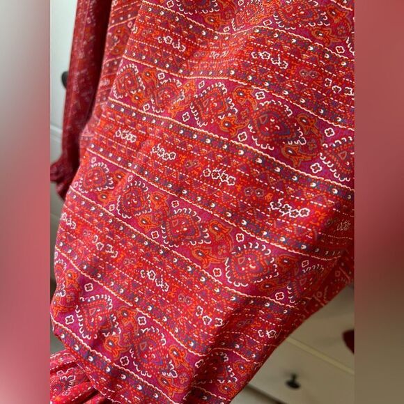 Neiman Marcus by Castleberry vintage dress midi red size S casual summer party - Picture 11 of 16